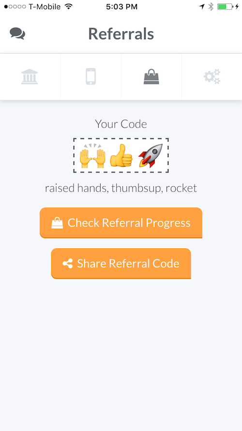 A screenshot of a Penny emoji referral code